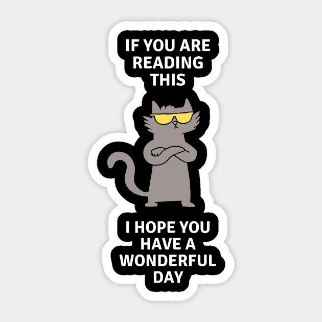 Wholesome cat Sticker by HuntersDesignsShop